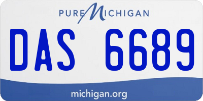 MI license plate DAS6689