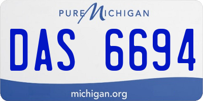 MI license plate DAS6694