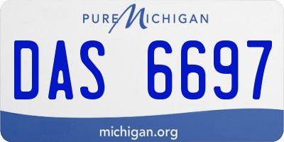 MI license plate DAS6697