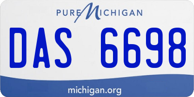 MI license plate DAS6698