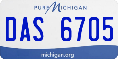 MI license plate DAS6705