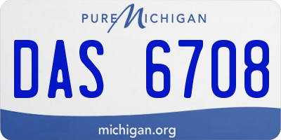MI license plate DAS6708