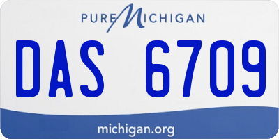 MI license plate DAS6709