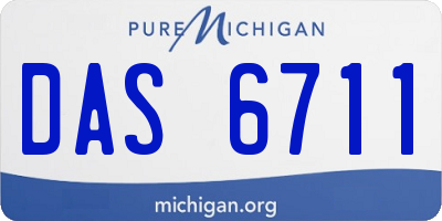 MI license plate DAS6711