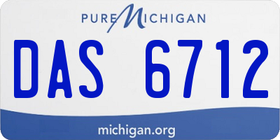 MI license plate DAS6712