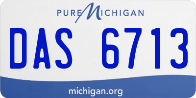 MI license plate DAS6713
