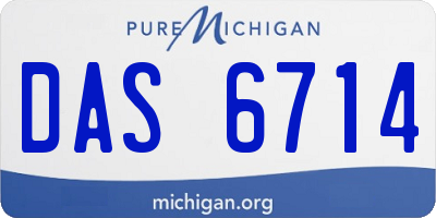 MI license plate DAS6714