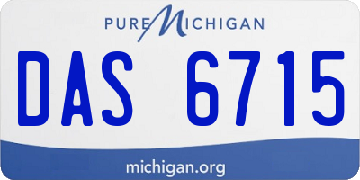 MI license plate DAS6715