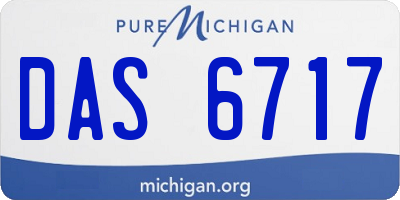 MI license plate DAS6717