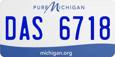 MI license plate DAS6718