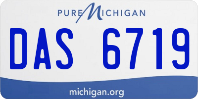 MI license plate DAS6719
