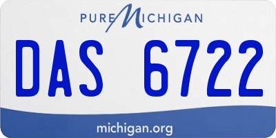 MI license plate DAS6722