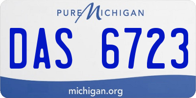 MI license plate DAS6723