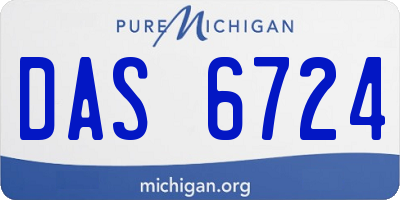 MI license plate DAS6724