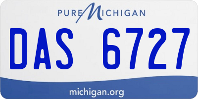 MI license plate DAS6727