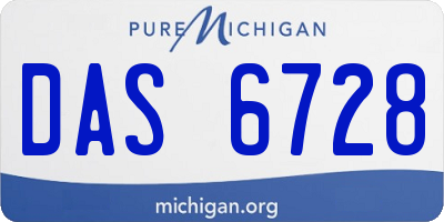 MI license plate DAS6728