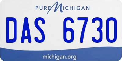 MI license plate DAS6730