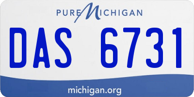 MI license plate DAS6731