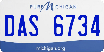 MI license plate DAS6734