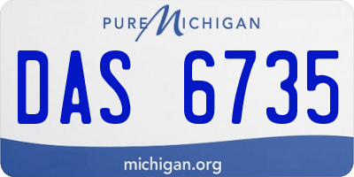 MI license plate DAS6735