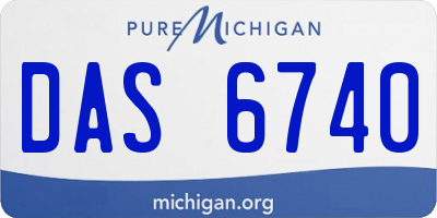 MI license plate DAS6740