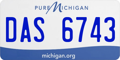 MI license plate DAS6743