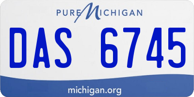 MI license plate DAS6745