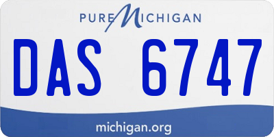 MI license plate DAS6747