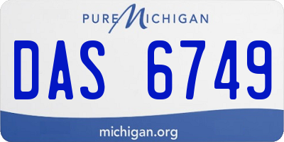 MI license plate DAS6749