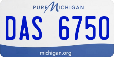 MI license plate DAS6750