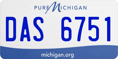 MI license plate DAS6751