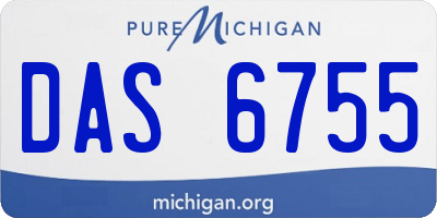 MI license plate DAS6755