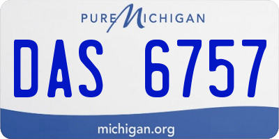MI license plate DAS6757