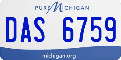 MI license plate DAS6759