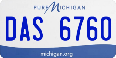 MI license plate DAS6760