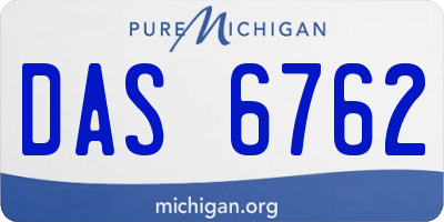 MI license plate DAS6762
