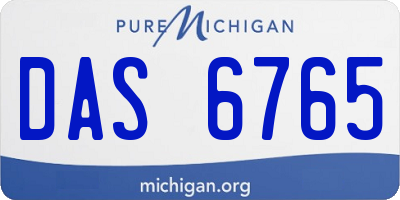 MI license plate DAS6765