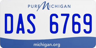 MI license plate DAS6769