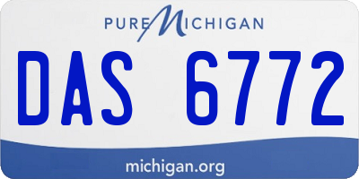MI license plate DAS6772