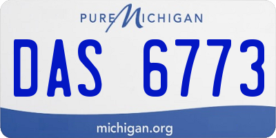 MI license plate DAS6773