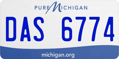 MI license plate DAS6774
