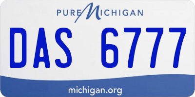 MI license plate DAS6777