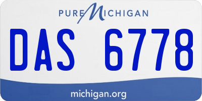 MI license plate DAS6778