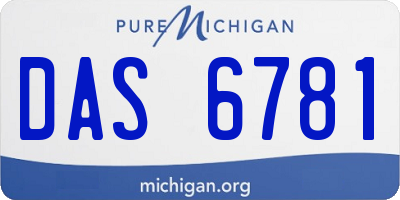 MI license plate DAS6781