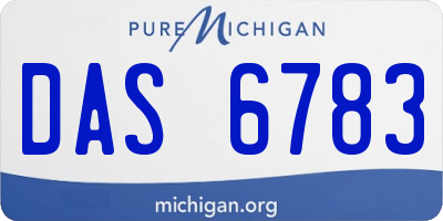 MI license plate DAS6783