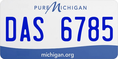 MI license plate DAS6785