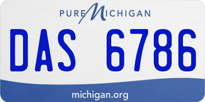 MI license plate DAS6786