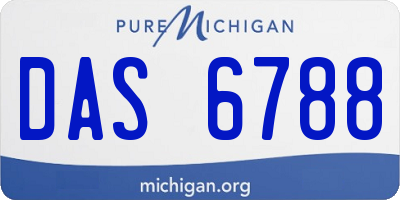 MI license plate DAS6788