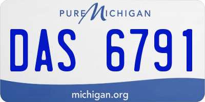 MI license plate DAS6791
