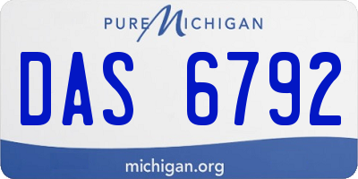 MI license plate DAS6792